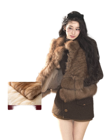 Fox Fur Stand-Collar Vest