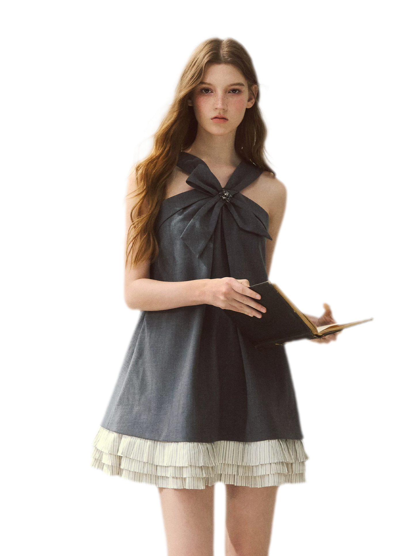 Halter Bow A-Line Dress