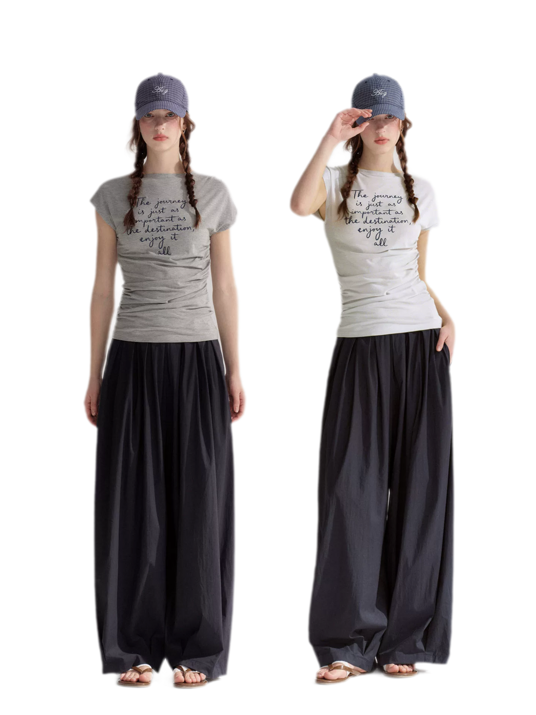 Ruched Embroidered Sleeve T-Shirt