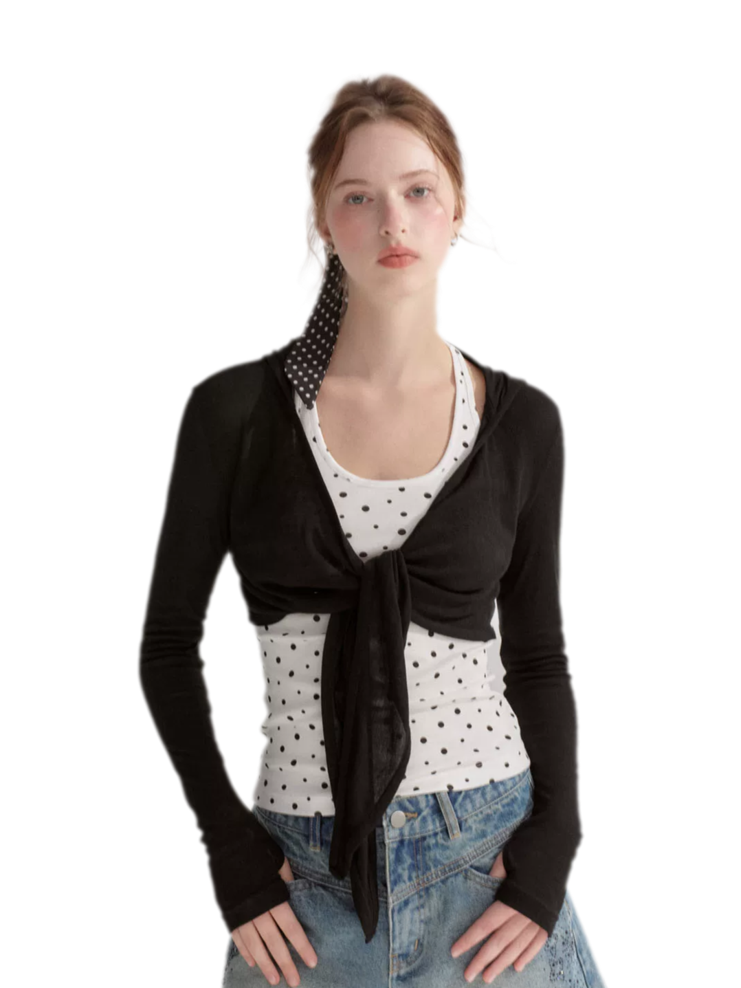 Tie Front Shrug Tank