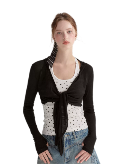 Tie Front Shrug Tank