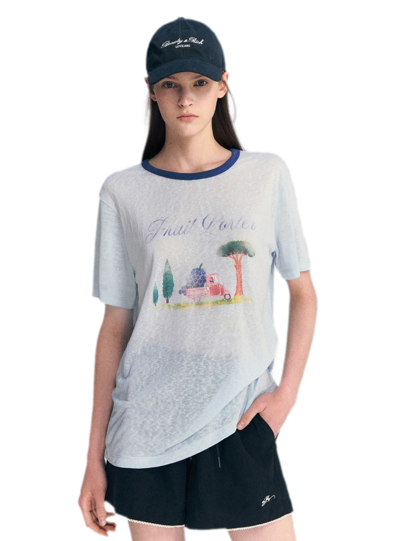 Lyocell Print T-Shirt
