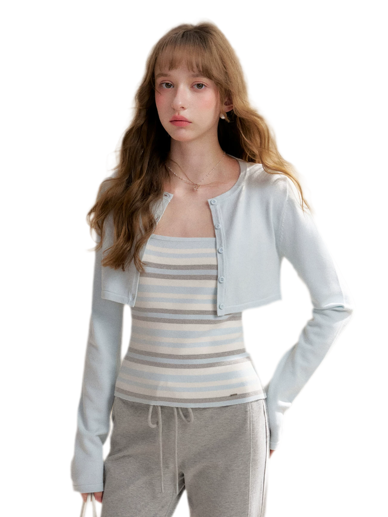 Knit Cardigan Cami Set