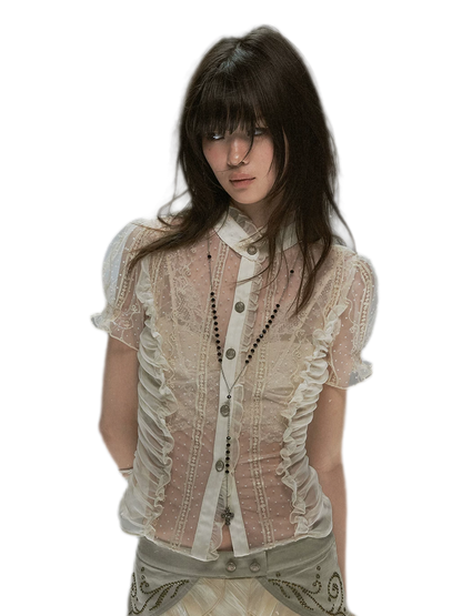 Romantic Archer Sheer Blouse