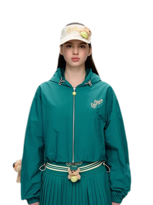 Tennis Cropped Hooded Jacket