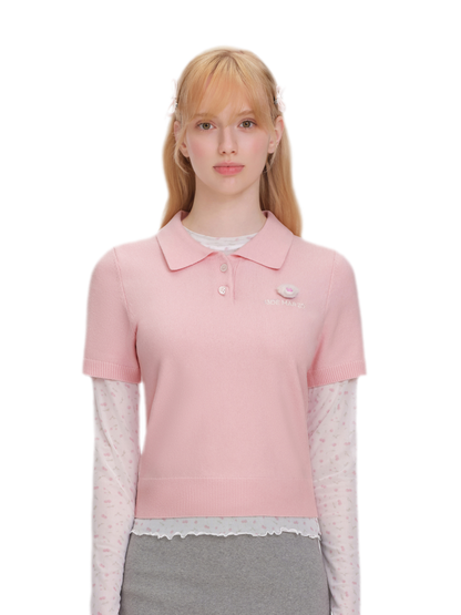 Polo Knit Short Sleeve Tee