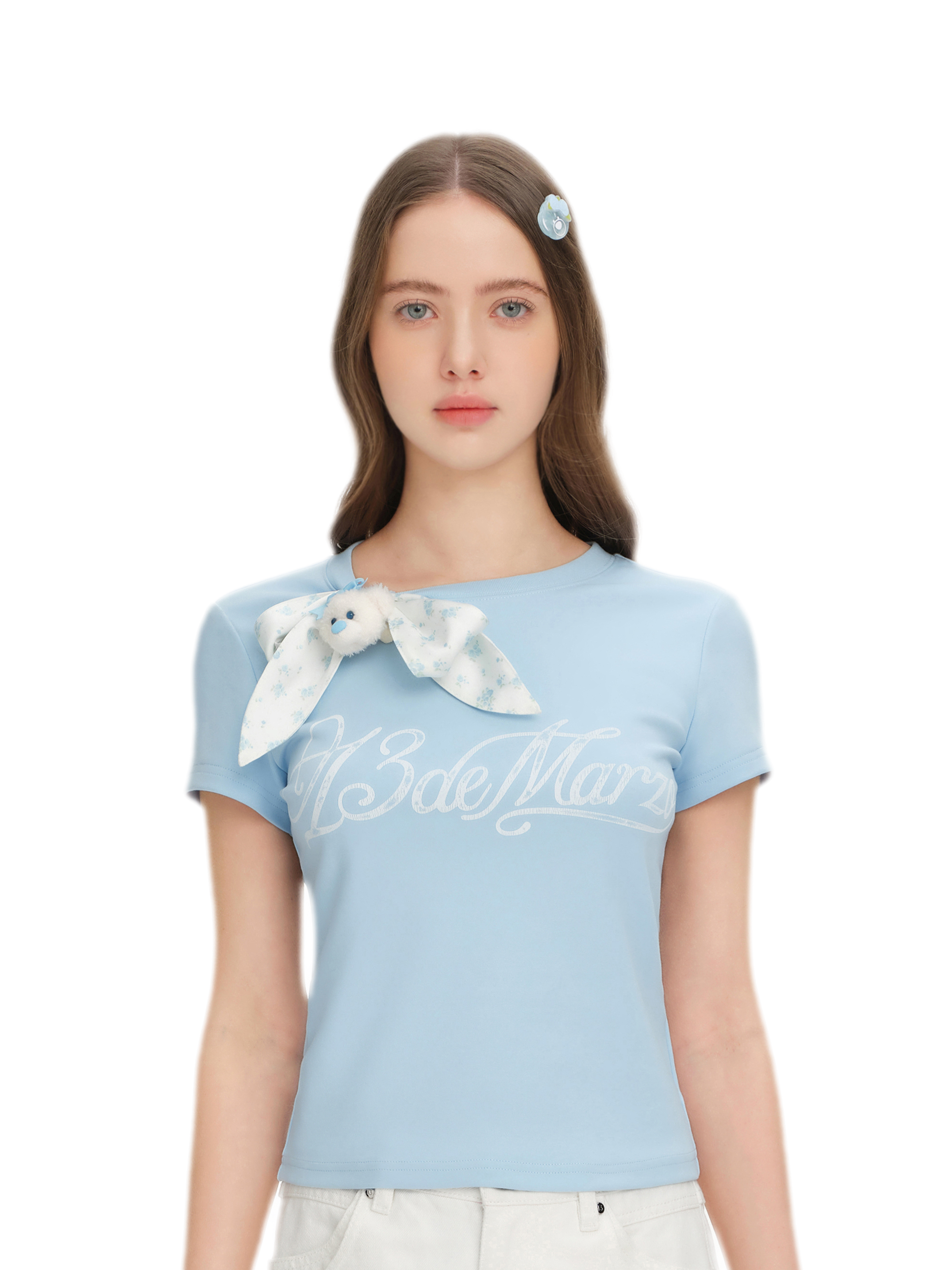 Floral Crossover Short T-shirt