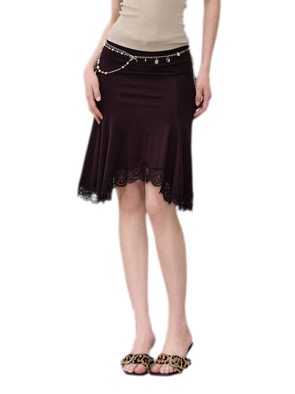 Lace Mermaid Midi Skirt