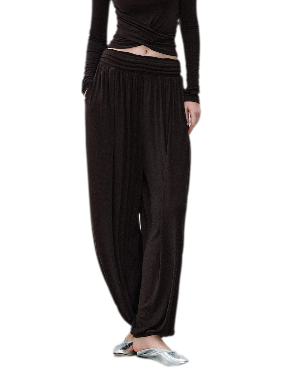 Draped Lantern Pants