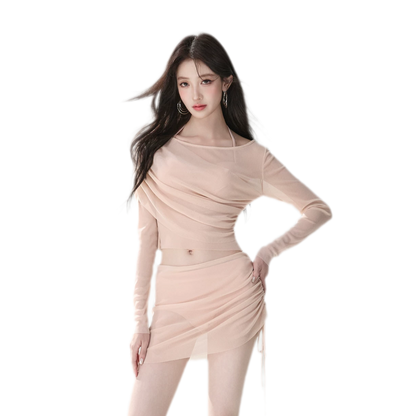 Draped Ruched Swim Set