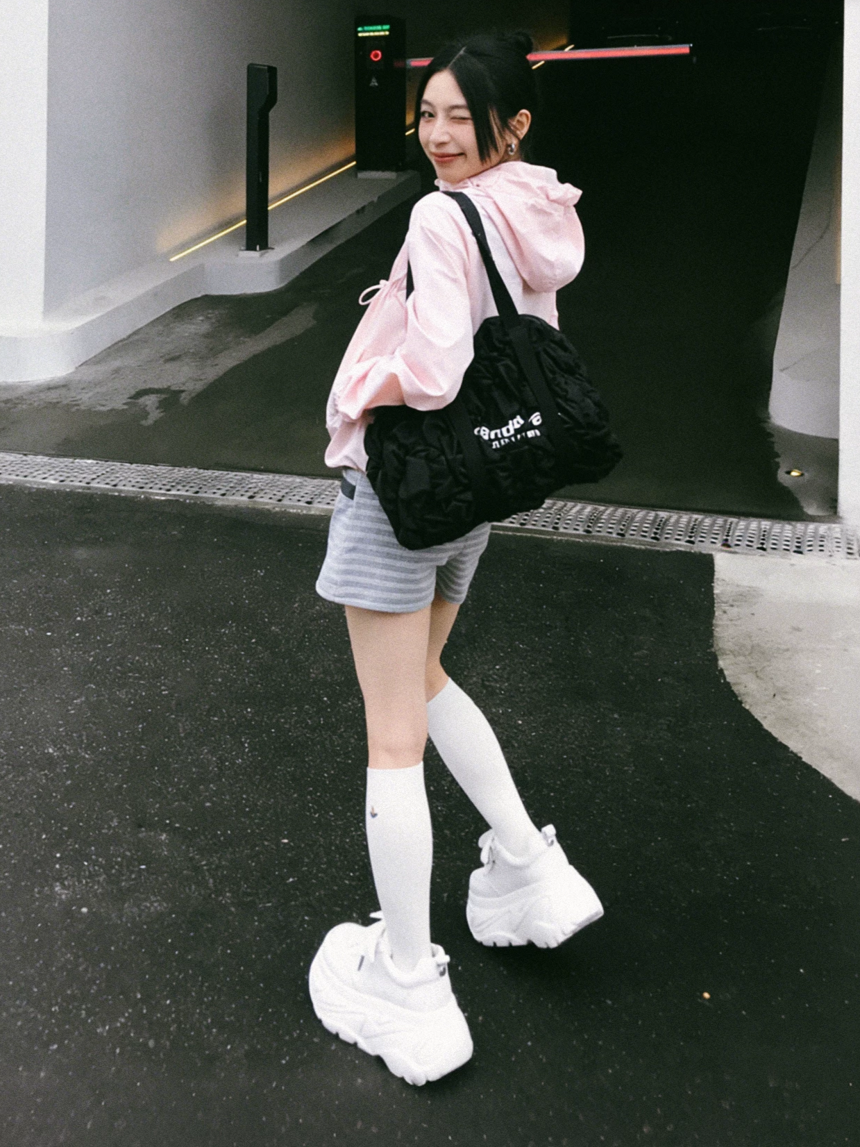 Square Toe Leather Sneakers
