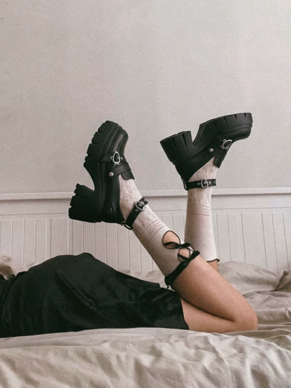 Matte Black Chunky Loafers