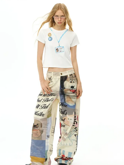 Graphic Print Short T-Shirt