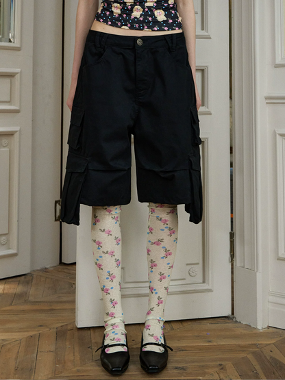 Printed Sheer Knee Socks