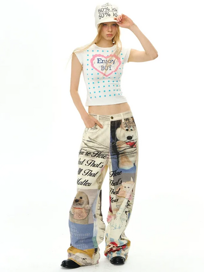 Star Print Regular Tee