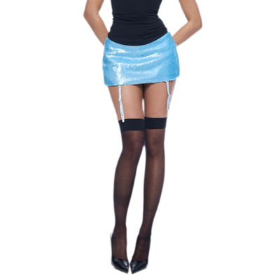 Sequin Lace Mini Skirt