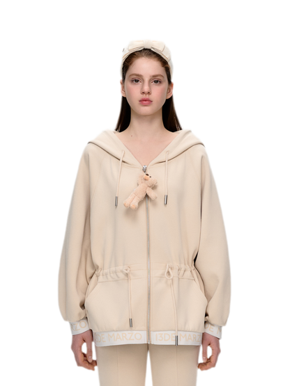 Logo Hooded Zip Jacket