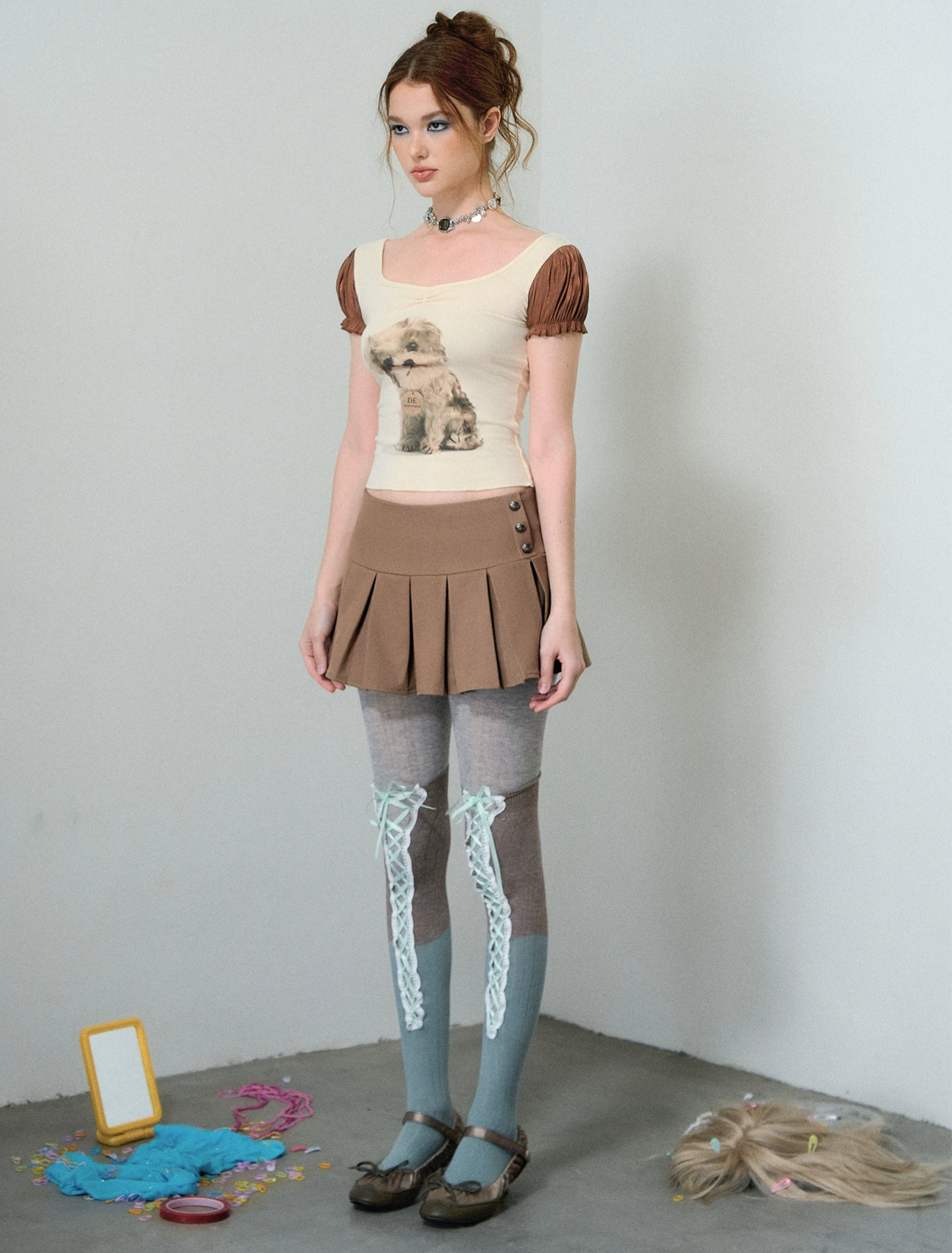 Knitted Square Neck Tee