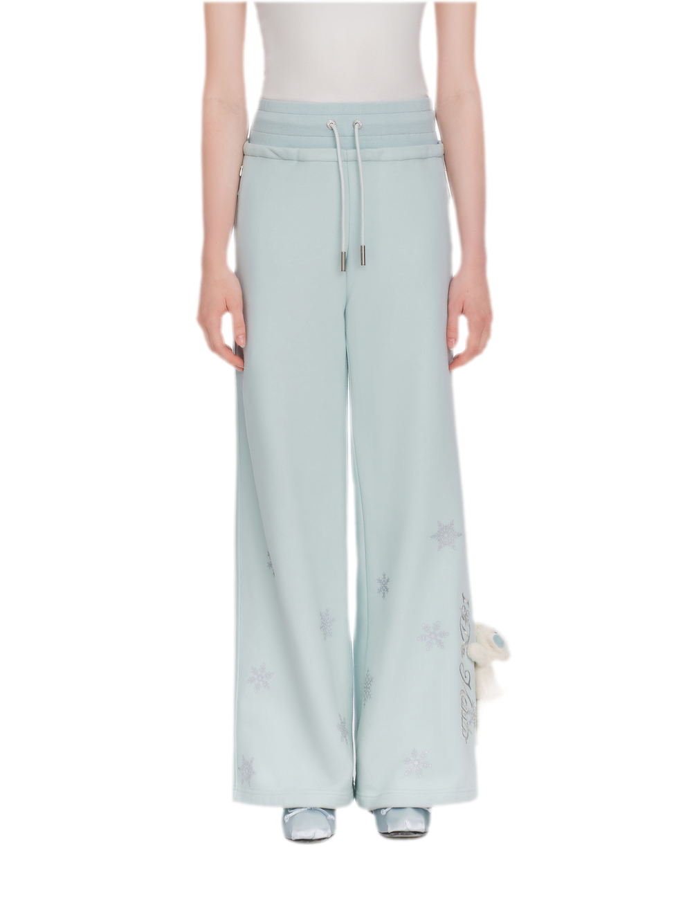 Reflective Gradient Micro-Flare Sweatpants