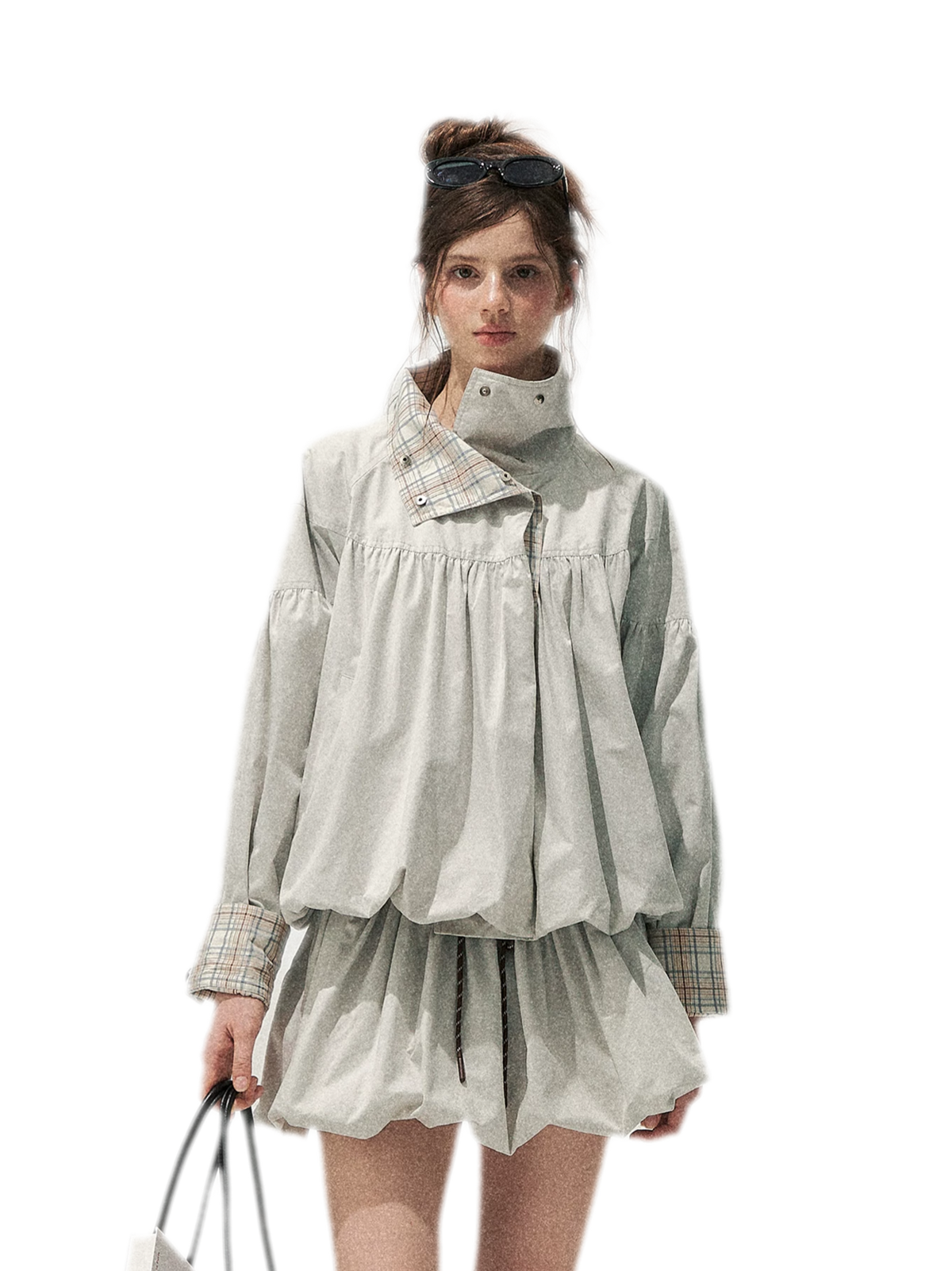 Cotton Plaid Cocoon Set