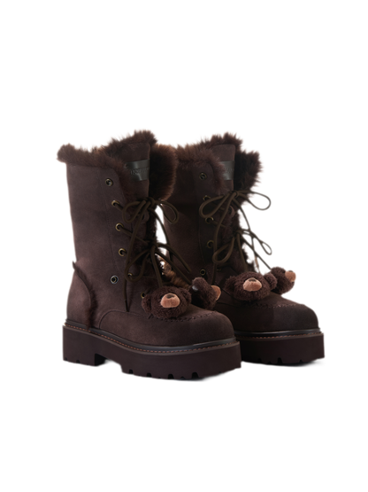 Plush Cuff Chunky Mid-Calf Boots