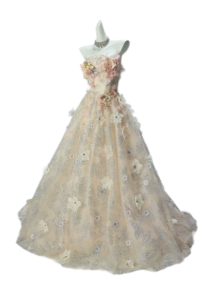 Embellished Floral Ball Gown