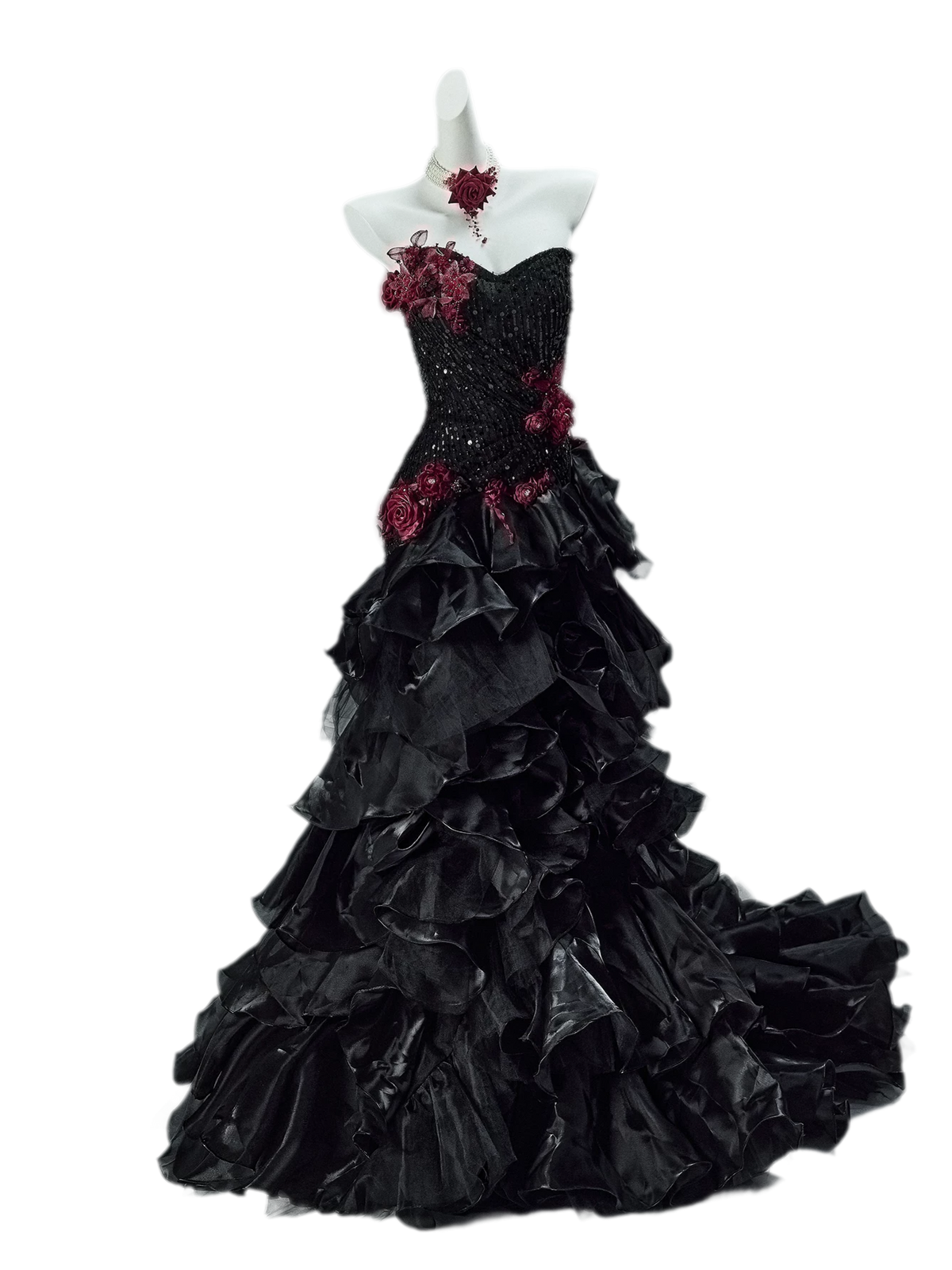 Sequin Corset Mermaid Evening Gown