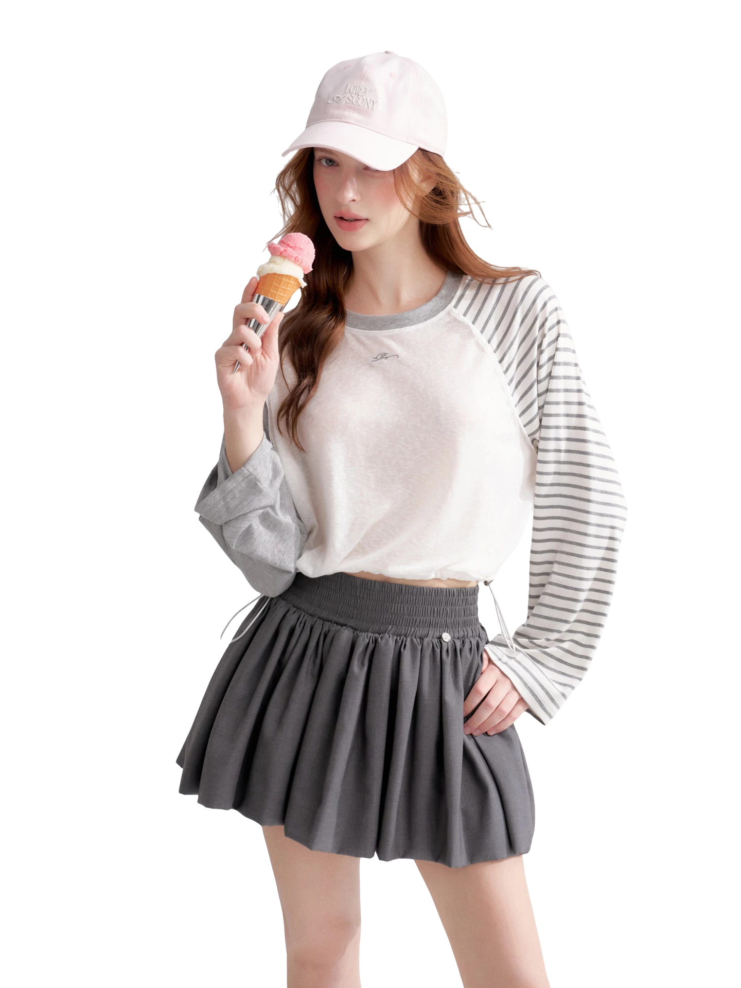 Lyocell Drawstring Raglan Sleeve Sun Protection Tee