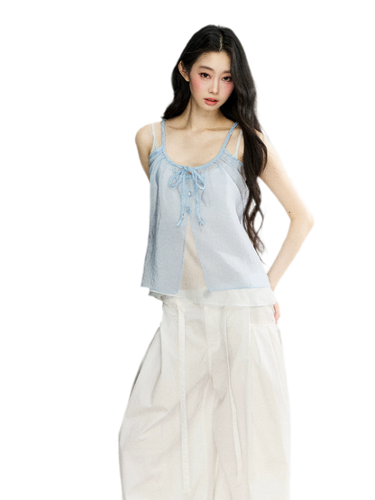 Two-Piece Tie Cardigan Set
