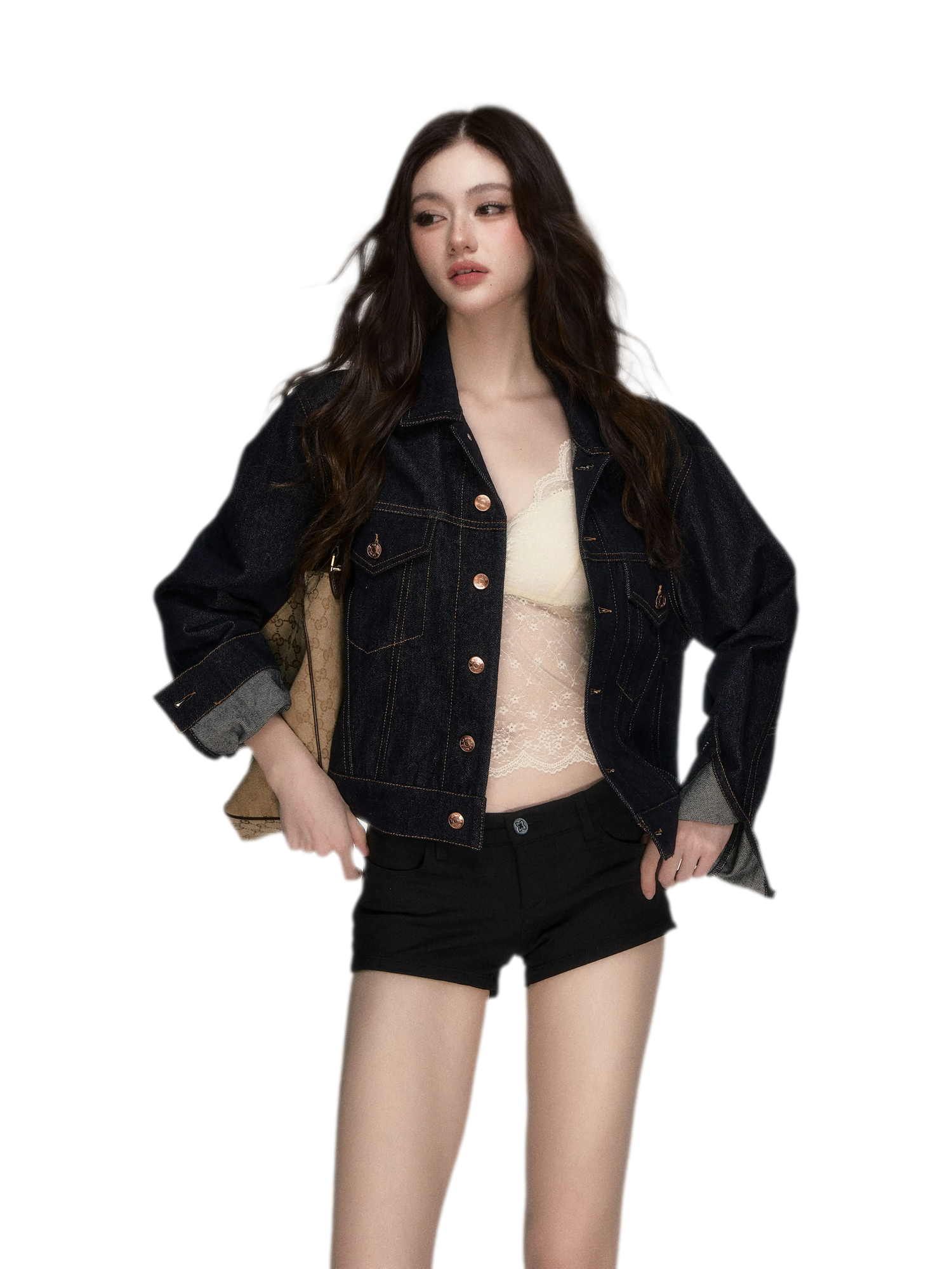 Raw Denim Cropped Jacket