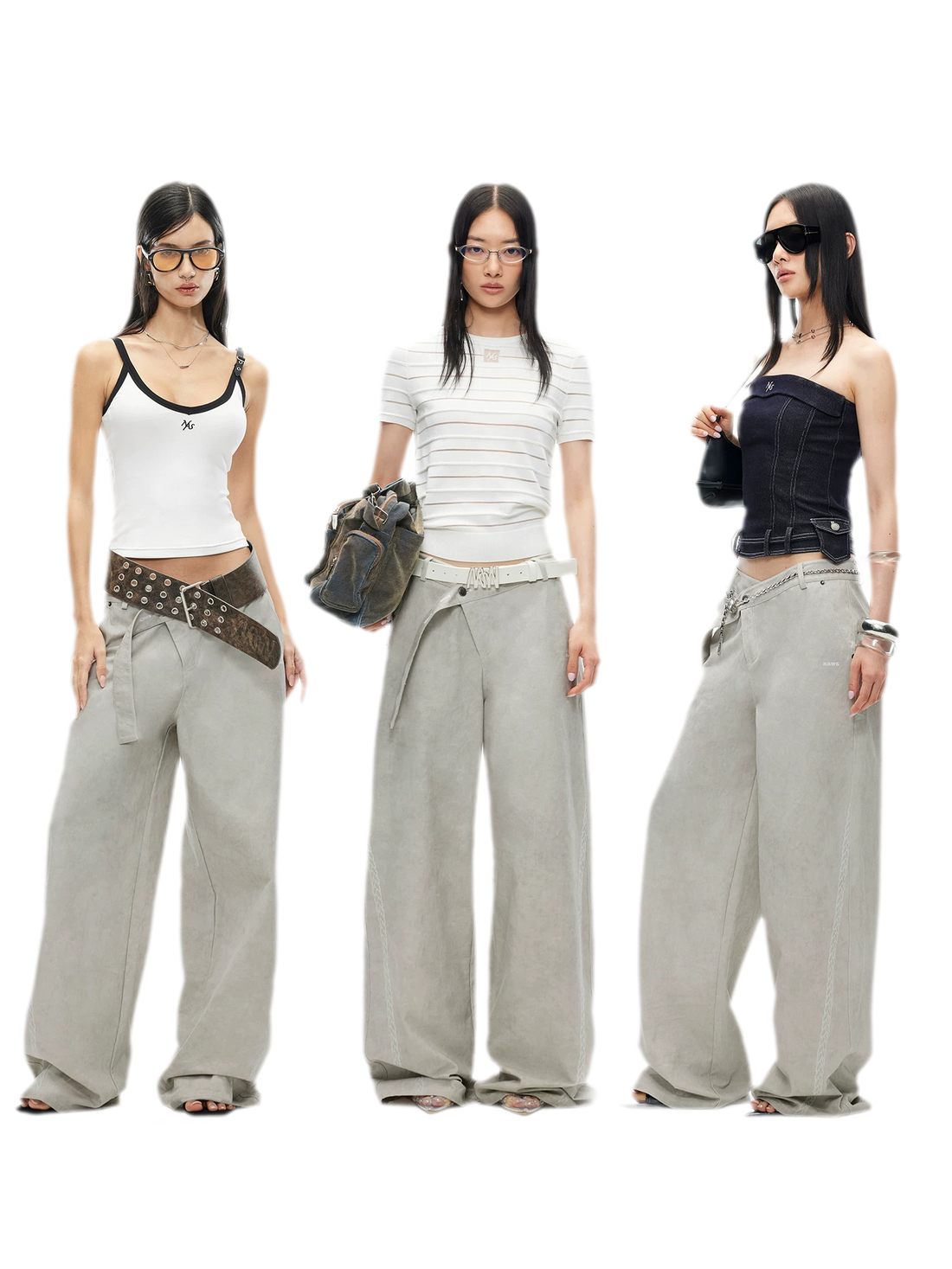 Wheat Ear Wide-Leg Casual Pants