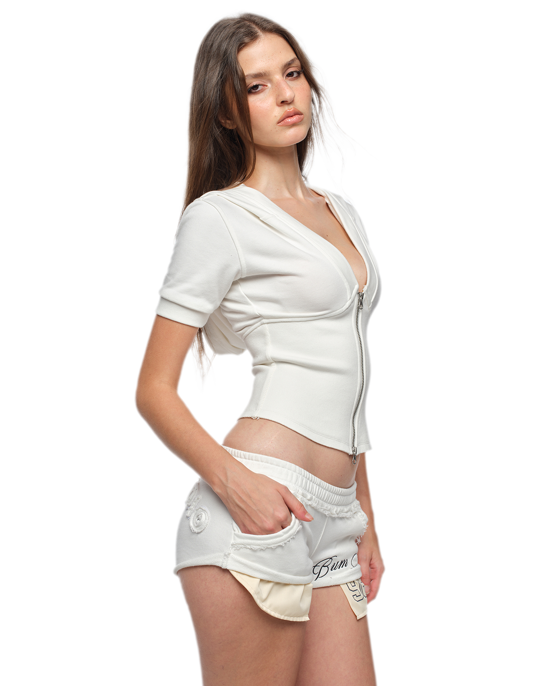 Letter Embroidered Shorts
