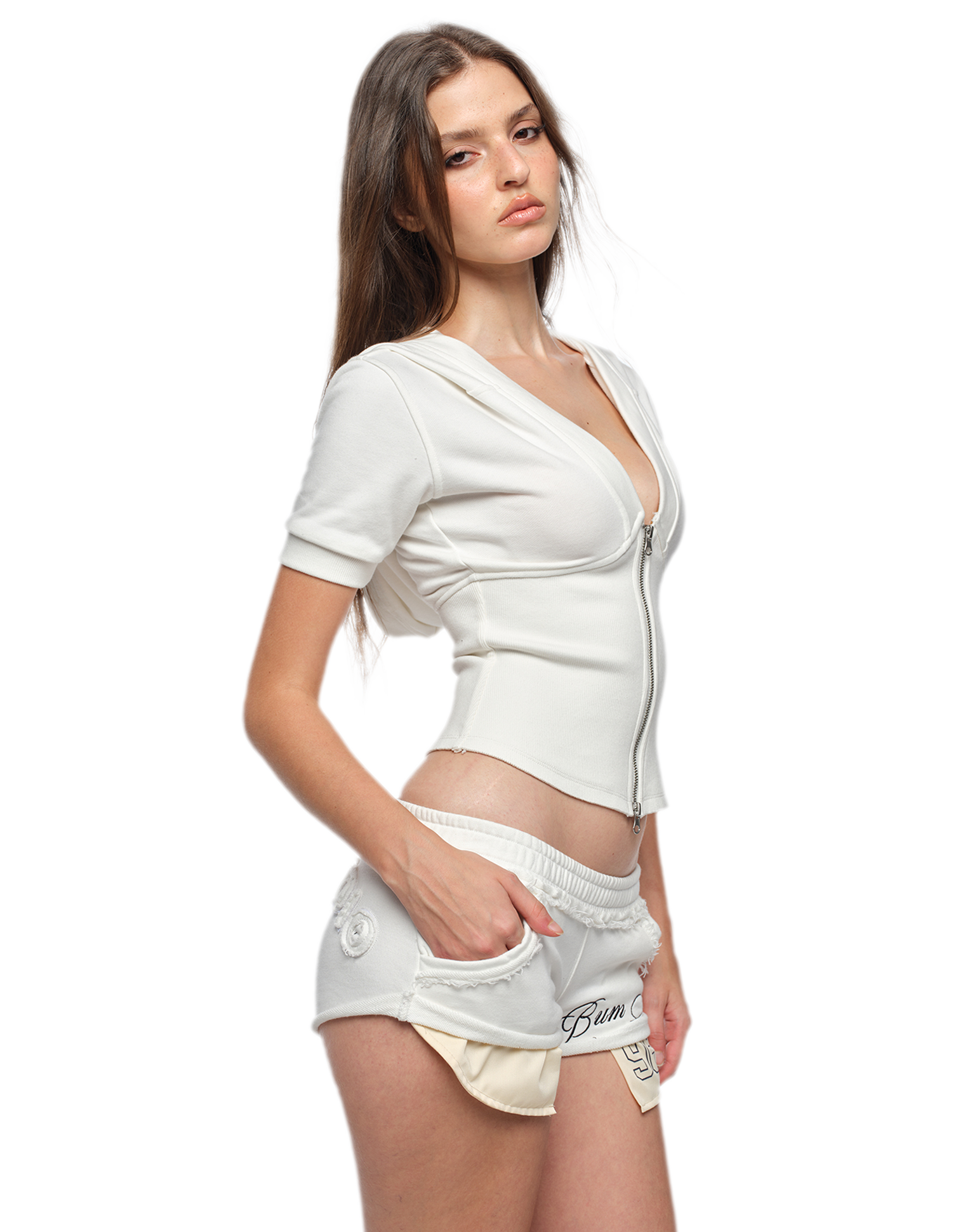 Letter Embroidered Shorts