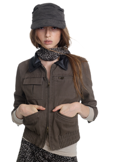 Pleated Leopard Print Scarf