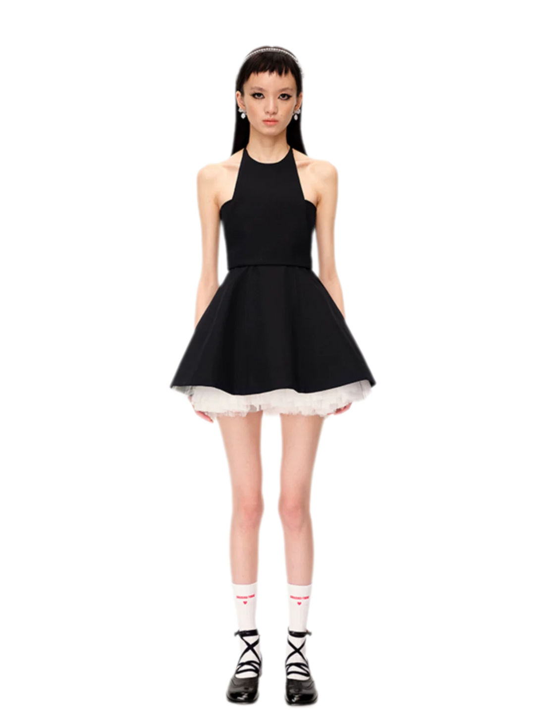 Structured Tulle A-Line Dress