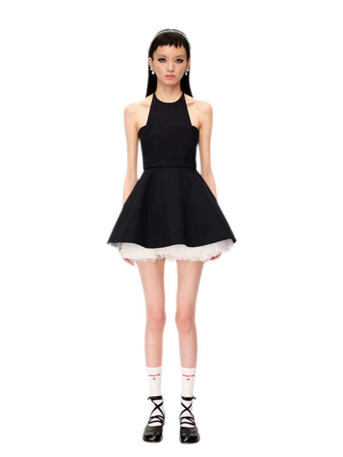 Structured Tulle A-Line Dress