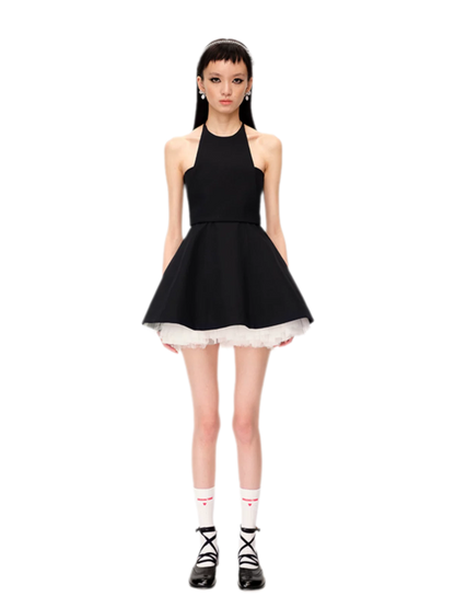 Structured Tulle A-Line Dress
