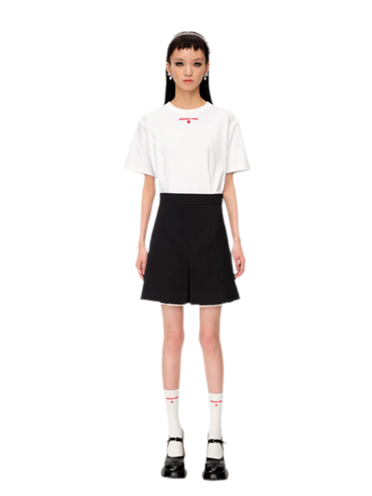 Cotton Logo Heart T-Shirt