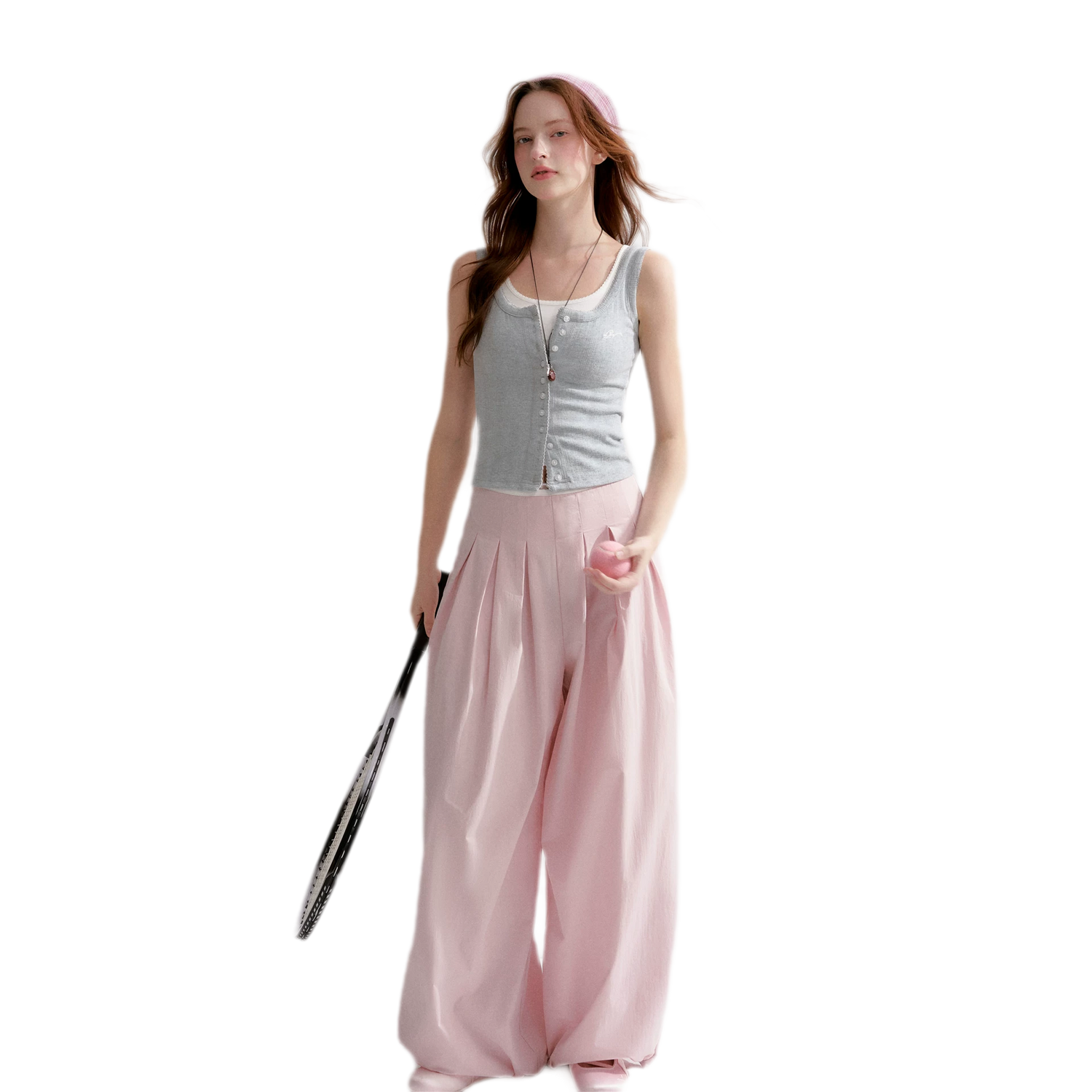 Lightweight Pleated Balloon Pants