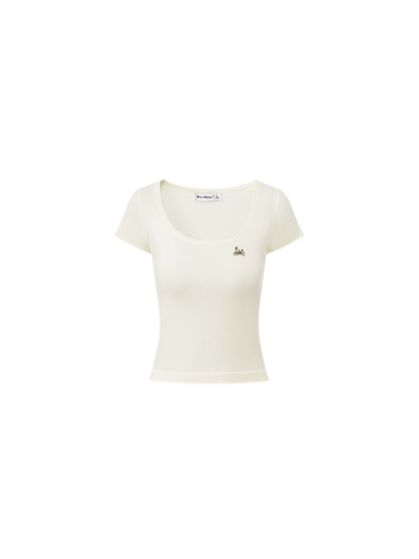 Candy Color U-Neck Short Sleeve T-Shirt