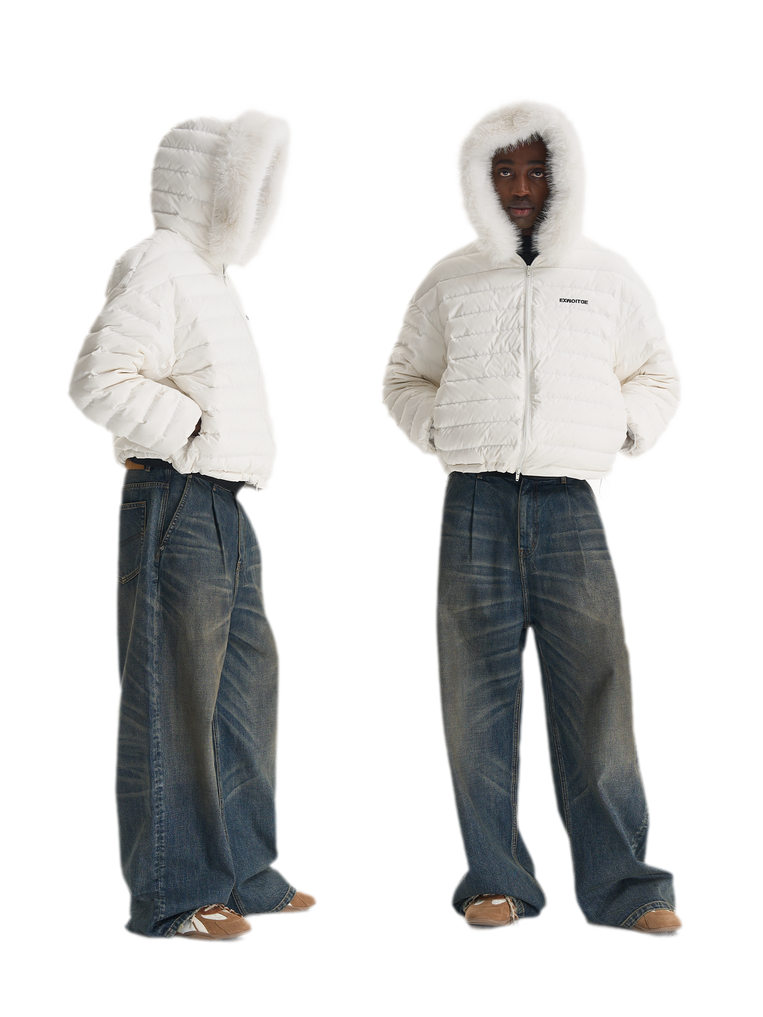 Quilted Boxy Down Jacket