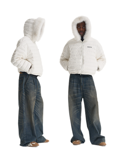Quilted Boxy Down Jacket