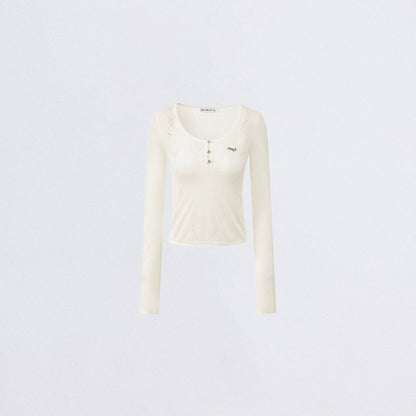 Ice Silk Hollow Knit Top