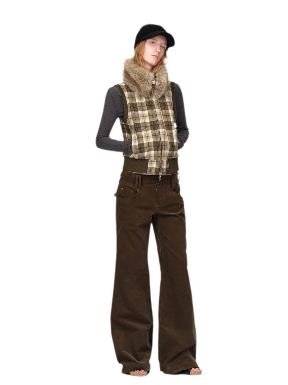 Plush Twill Reversible Vest