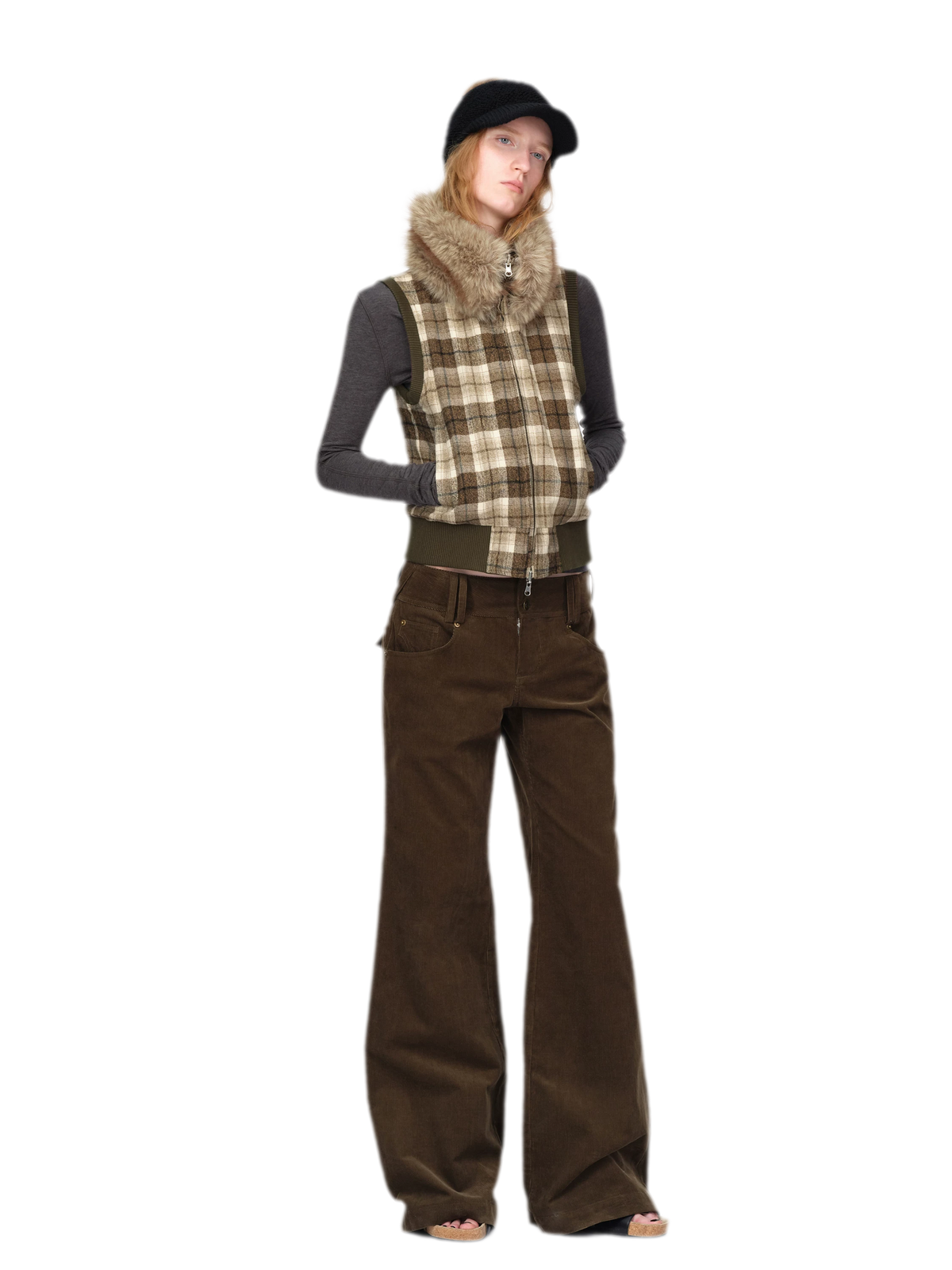 Plush Twill Reversible Vest
