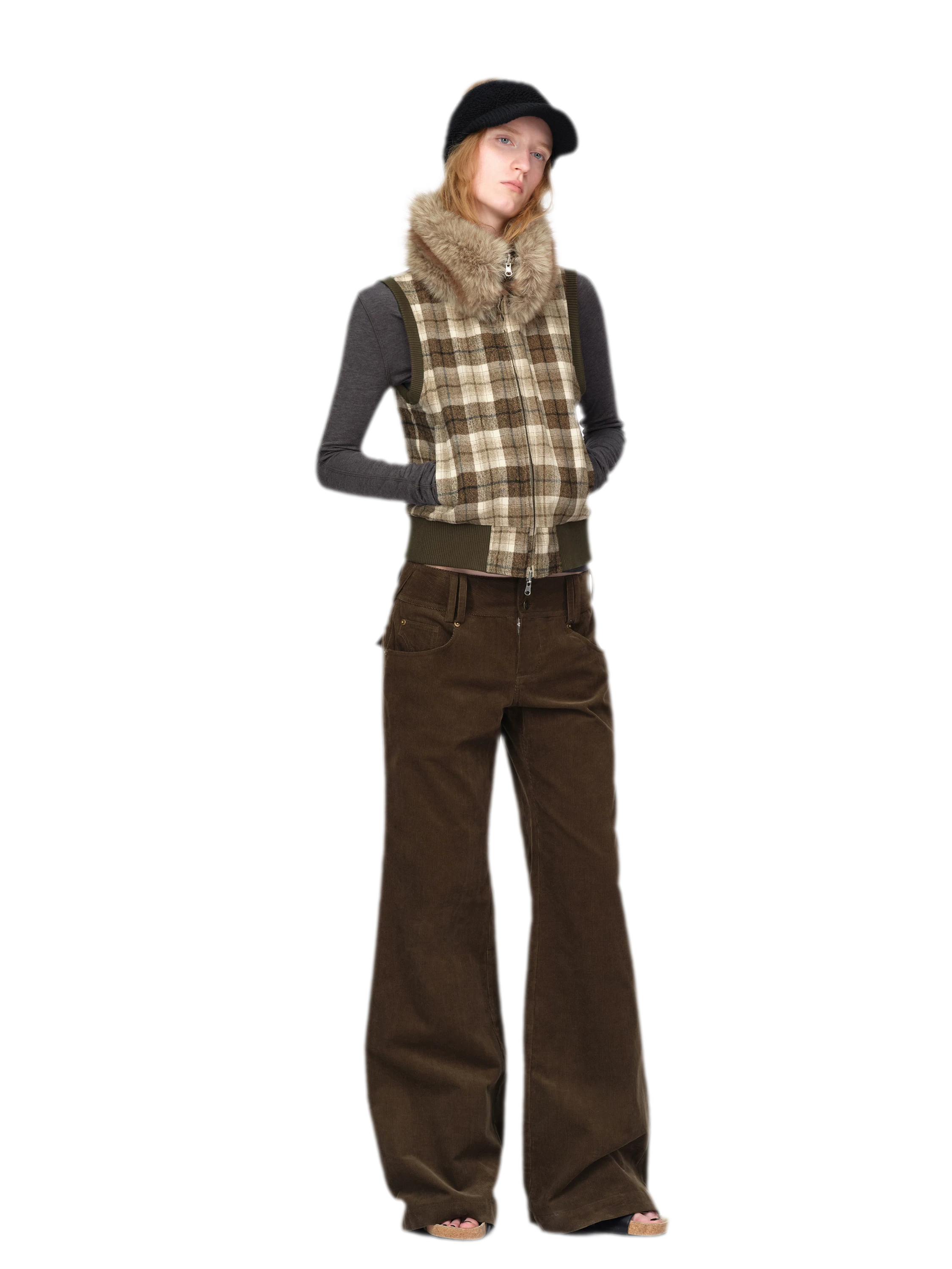 Plush Twill Reversible Vest