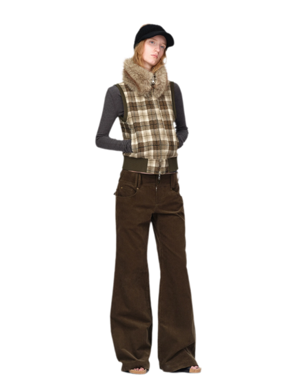 Plush Twill Reversible Vest