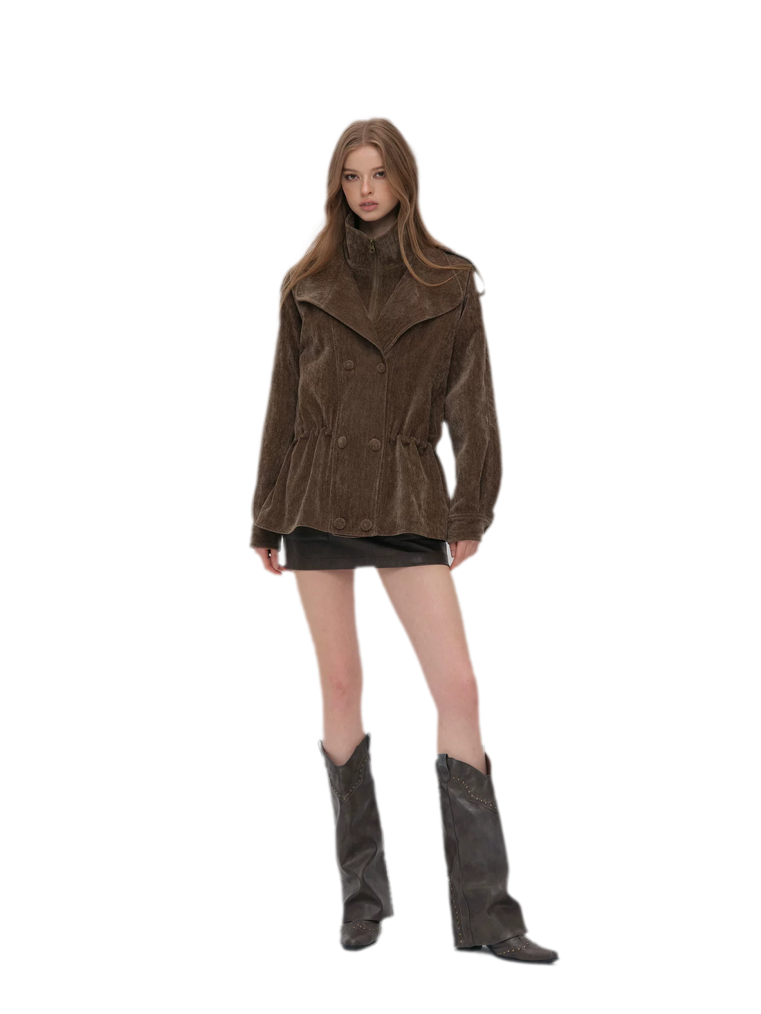 Chenille Cinched Down Jacket