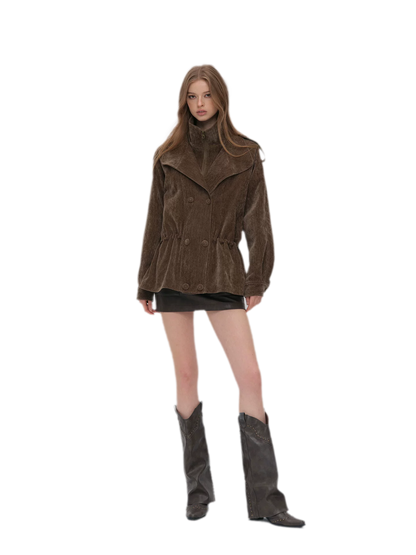 Chenille Cinched Down Jacket