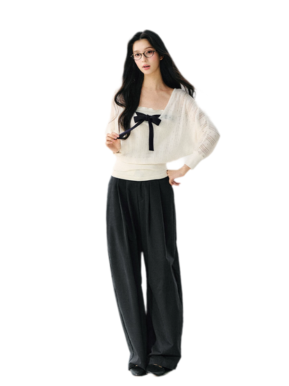 Bow Cutout Knit Top